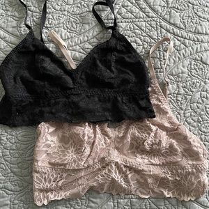 PINK (small) lace bralettes